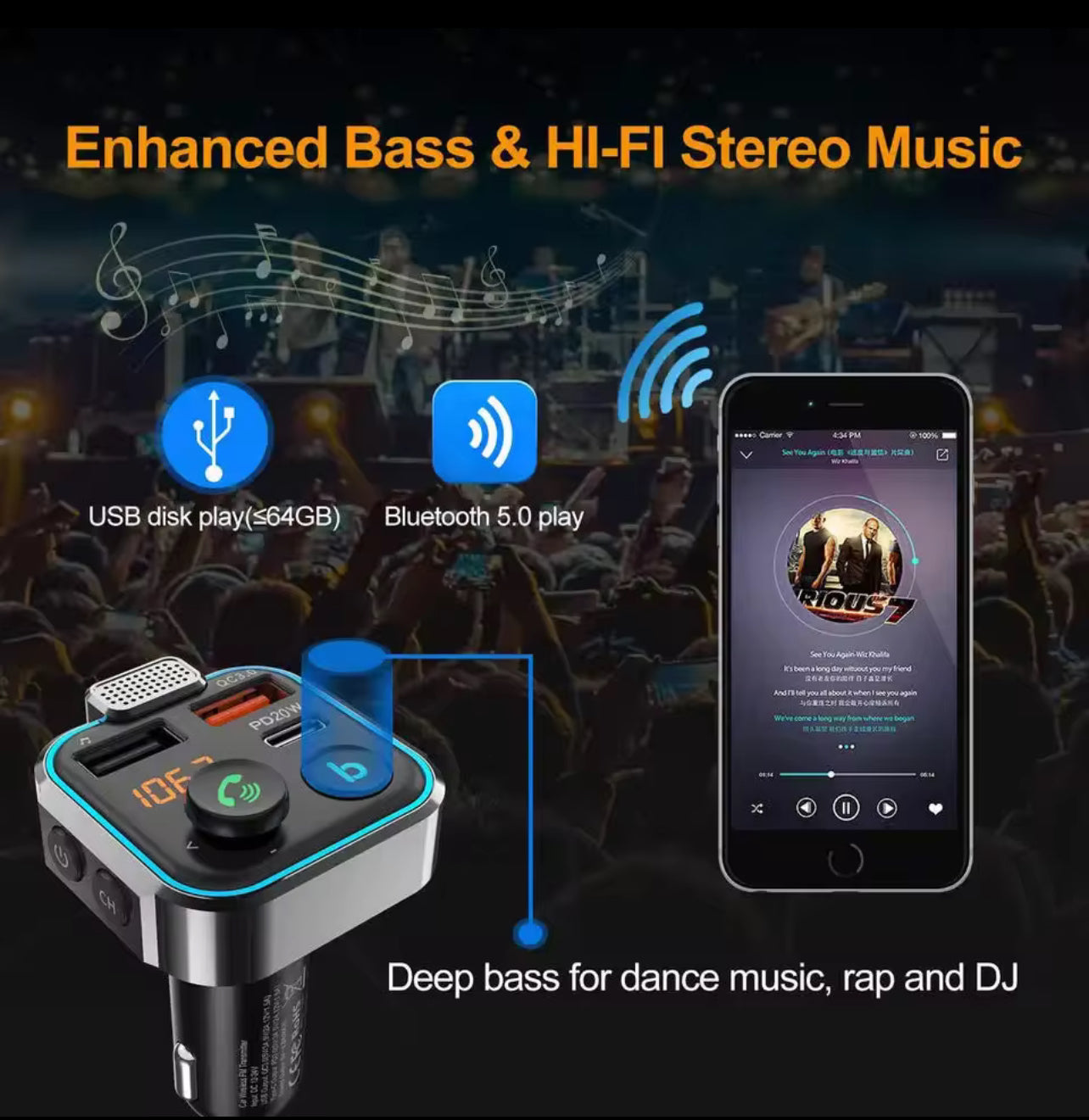 FM Bluetooth transmitter