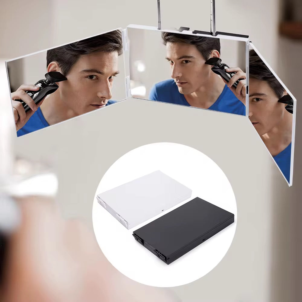360° LED Barber Mirror – Portable & Rechargeable