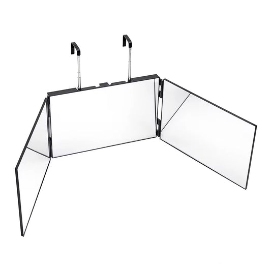 360° LED Barber Mirror – Portable & Rechargeable