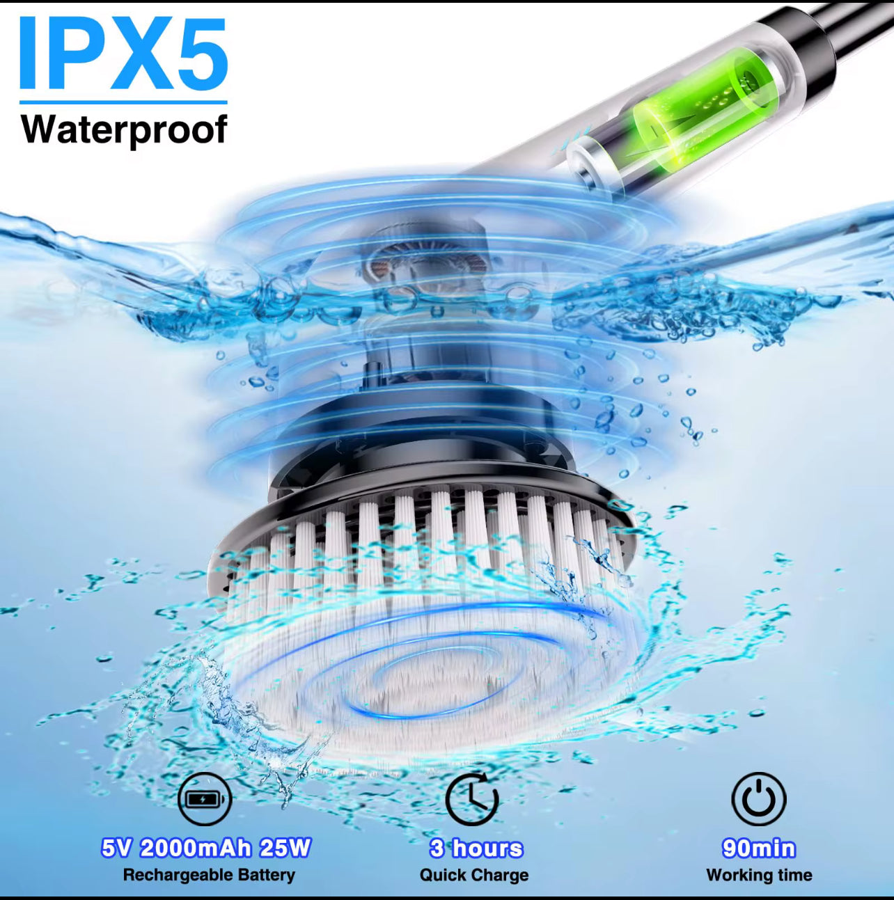 Electric Spin Scrubber – 9 in 1 Cleaning Power